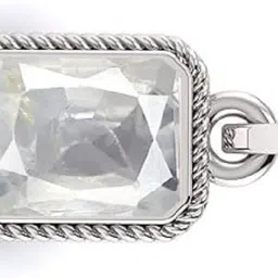 sidhgems 7.25 Ratti White Sapphire Pendant Original Certified Lab Pukhraj Ratan Pendant Silver Sapphire Brass Pendant image 2