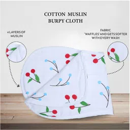 phedarus 100% Cotton Muslin 4 Layer Burp Cloths, Baby Burp Towel Pack of 3 image 3