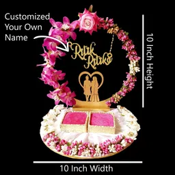 rn collection Pink Circle 02 Wood Decorative Platter image 5