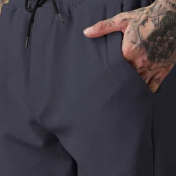 metronaut Solid Men Grey Track Pants image 3