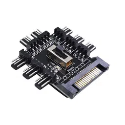 Tishri 8 Port SATA to 3 Pin Fan Splitter image 1