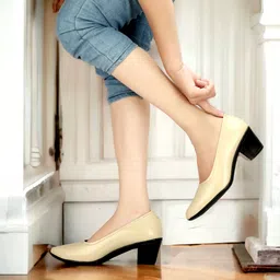 Rimezs Block Heel Pumps Slip On For Women-picture-14