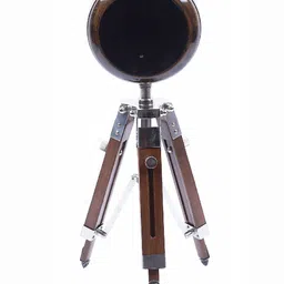 EXIM DECOR Victoria Brown & Silver-Toned Abstract Shaped Vintage Table Clock image 5