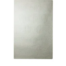 imperial knots Ivory Wool Geometric 8 x 5 Feet Hand Tufted Carpet image 2