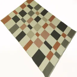 Multi Geometrical cotton 5x7 Feet Hand Woven Carpet by The Woven Legacy image 4