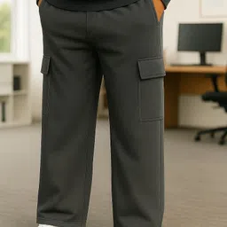 vishalknitwears Men Solid Grey Track Pants-picture-23