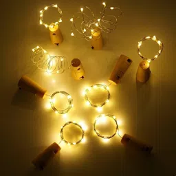 decretive 20 LEDs 2 m Gold Steady String Rice Lights image 4