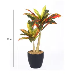 casacraft from pepperfry Red Polyester Artificial Plant With pot image 3