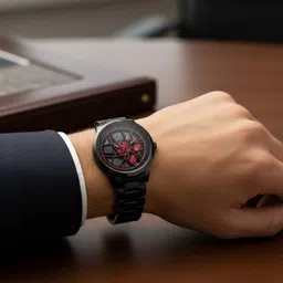 trendy styler Men Car Wheel Watch With Spinning Car Rim Design Analog Watch - For Men TS-004 image 2