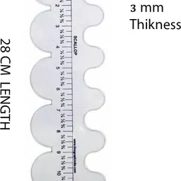 vikurajas Side Fitting Scale Sleeve Scale and Scallop Ruler image 4