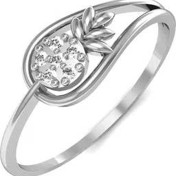 avsar Avsar Real Gold and Cubic Zirconia Stone Pooja Ring AVR012WBR 14kt White Gold ring-image-21