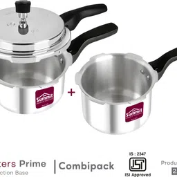 summit | Prime Combo | Non-Induction Base || Aluminium Pressure Cooker | | Outer Lid | 2 L, 3 L Pressure Cooker-picture-26