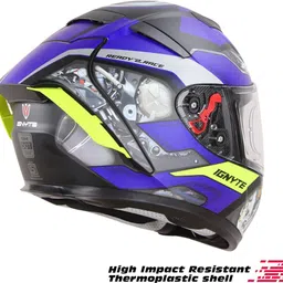 ignyte IGN-4 Machine ISI/DOT Certified Double Visor Full Face Graphic Helmet Motorbike Helmet image 4
