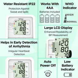 Dr Trust (USA) Fully Automatic Digital Check 110 Blood Pressure Machine with MDI Technology Bp Monitor image 5