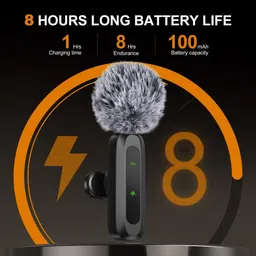 gadgetswear J3 Dual Wireless Lavalier Microphone, Noise Cancelling for Youtube, IOS, Android Mic with LED Indicator, Type-C &IOS Microphone, Cancellation Button image 3