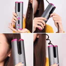 FerxiicExpo Cordless Hair Curler Automatic Curling Iron with LCD Temperature Display Timer Electric Hair Curler image 3