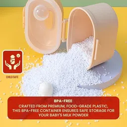 tony stark Baby Travel Formula Dispenser with Handle & Scoop, Milk Powder Storage Box- Plastic image 2