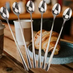 fanqew Soda Spoons/Bournvita/Mixing Spoon/ Disposable Stainless Steel Table Spoon Set-picture-22