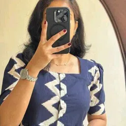 gonerdham Women A-line Blue Knee Length Dress image 5