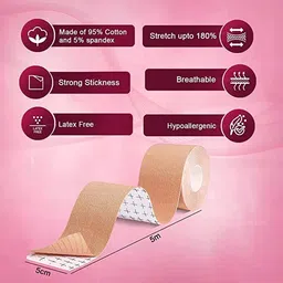 nimyank Women's Cotton Spandex Multipurpose Breast Lift Boob Tape 015 Nursing Breast Pad-picture-27