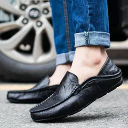 kraasa Retro Dress Slip on Driving Loafers For Men image 1