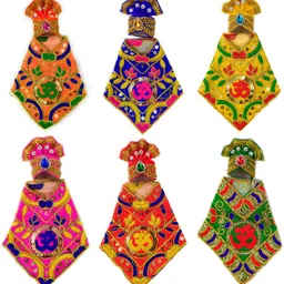 shinde exports Shirdi Sai Baba statue dress shawl vastra for 3.5 inch (zero no. idol) pack of 6 Dress-picture-11
