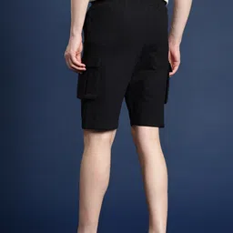 mast & harbour Solid Men Black Cargo Shorts image 5