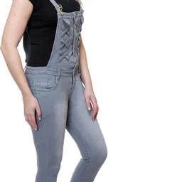 stanvee Women Grey Dungaree image 4
