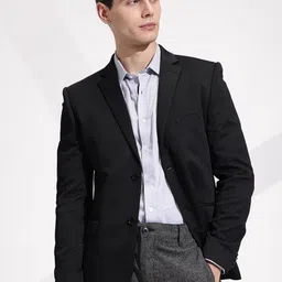 invictus Men Self Design Single Breasted Formal Blazer-picture-27
