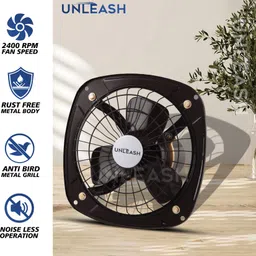 unleash Aero 9 inch (230 MM) Metal Exhaust Fan For Kitchen, Bathroom, Home & Industries 230 5 Blade Exhaust Fan image 4