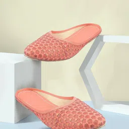 fancy nagra Stylish And Party Wear Look Mojari For Women And Girls. (Pink)-07 Ethnic Mule For Women-picture-16