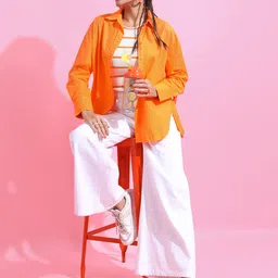 tokyo talkies Women Regular Fit Solid Casual Shirt image 3