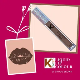 KINDED Vitamin E Enriched Long Lasting Matte Liquid Lip Colour Lipstick 6 ml - Choco Brown 07 image 2