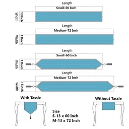 STITCHNEST Blue & White Printed Pure Cotton Table Runners image 3