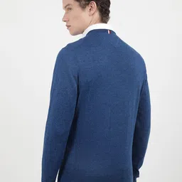 Tommy Hilfiger Men Solid Round Neck Pullover Sweater image 5