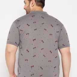 THE MILLION CLUB Printed Polo Collar Cotton T-shirt image 5