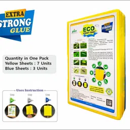 green revolution Yellow / Blue Sticky Trap A4 Size Pack of 1 (10 Pieces) image 4