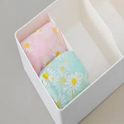 Kuber Industries White 4 Grid Box Cloth Storage Organizer image 4