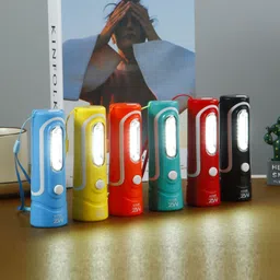 mz M909 (RECHARGEABLE LED TORCH) 12W Laser + 18W COB, 1200mAh Battery 15h Working Torch image 2