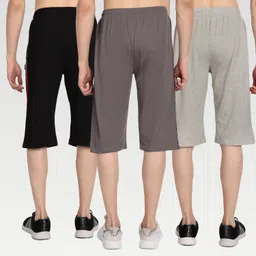 zeffit Printed, Striped Men Three Fourths image 2