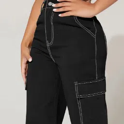 Kotty Women Jeans Straight Fit High-Rise Clean Look Stretchable Cotton Jeans image 2