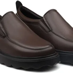 bxxy Men's Faux Leather Material, Stylish Brown Casual Formal Moccasion Outdoor Shoes Slip On For Men-picture-16