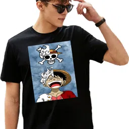 drizzle clicks Men Printed Round Neck Cotton Blend Multicolor T-Shirt image 3