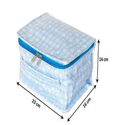 Kuber Industries Blue Checked Design Laminated Jewellery Organizer image 4