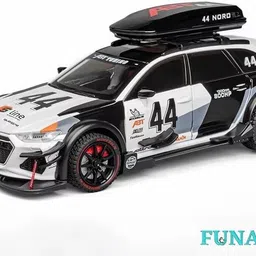 funablo 1/24 Scale Audi RS6 Modified Diecast Metal Pull-Back Car with Sound and Light-picture-14