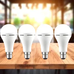 clairbell Emergency 12W Inverter LED Bulb with 2000mAh Rechargeable Battery Pack of 4 S132 4 hrs Bulb Emergency Light image 1