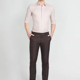 Arrow Self Design Textured Slim Fit Pure Cotton Formal Shirt image 4