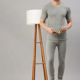 Zoiro Ribbed Round Neck Cotton Thermal Vests image 5