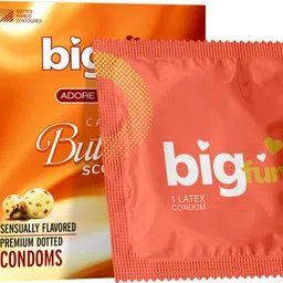 bigfun Caramel Butterscotch Condoms | Ribbed, Dotted for Intense Pleasure & Protection Condom-picture-19