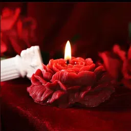 Poiner Rose Flower Scented Candle (pack of 1) Soya Wax Candle-image-1